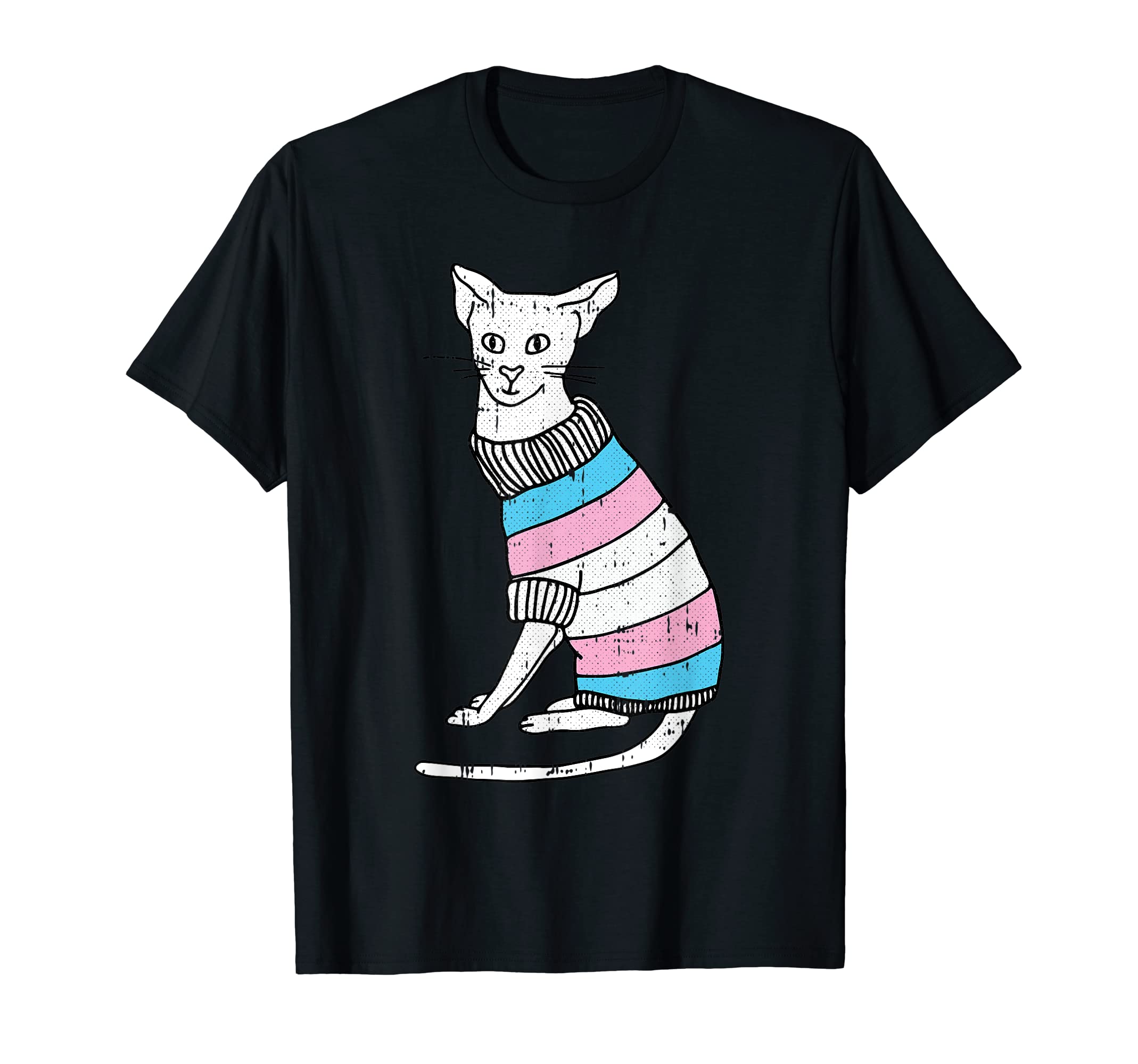 Trans-gender Cat LGBT-Q Pride Cute Kitten Kitty Proud Ally T-Shirt