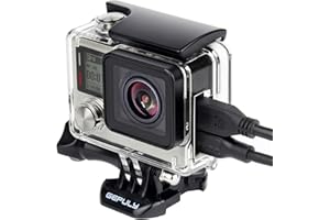 GEPULY Skeleton Housing Case for GoPro Hero 4, Hero 3+, Hero 3 Action Camera Side Open Protective Housing Case with Skeleton Backdoor for Hero4 Black / Hero4 Silver / Hero3+ / Hero3