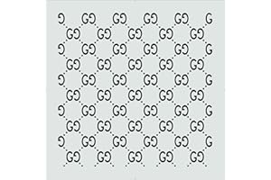 STENCIL STOP GG Pattern Stencil - Seamless Repeating Design for DIY, Walls, Decor - Durable 14 Mil Mylar Plastic (9 x 9 inches)
