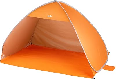 Yello Pop Up Beach Shelter 2-3 Person UPF 50+ Lightweight Orange