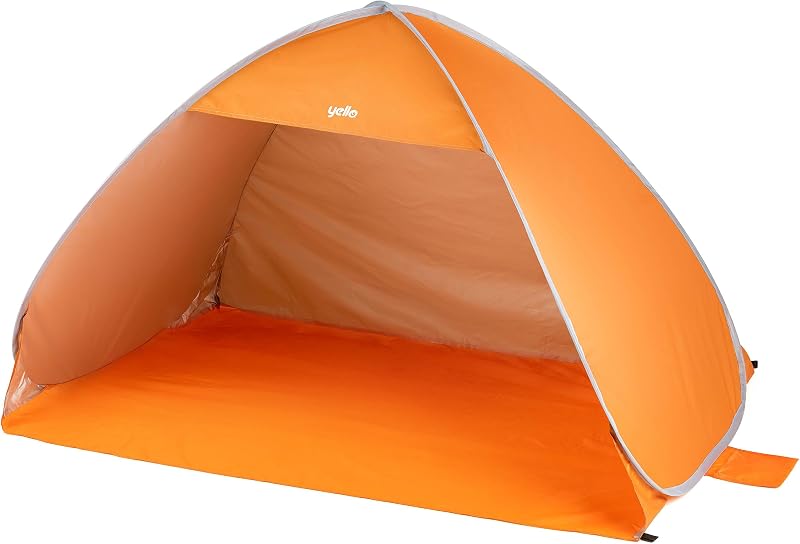 Yello Pop Up Beach Shelter 2-3 Person UPF 50+ Lightweight Orange
