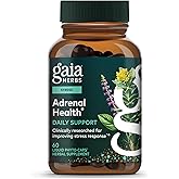 Gaia Herbs Adrenal Health Daily Support - Herbal Supplement with Ashwagandha, Holy Basil & Schisandra - Help Maintain Healthy Energy & Stress Levels* - 60 Vegan Liquid Phyto-Caps (30 Servings)