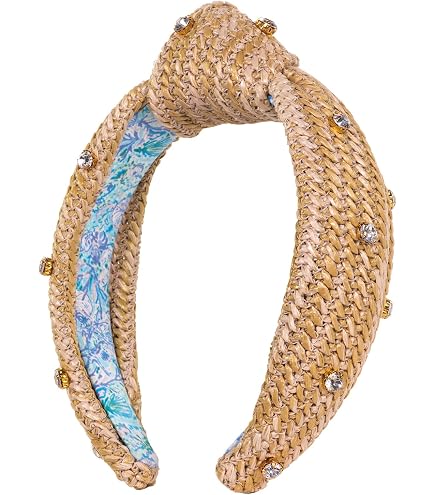 Lilly Pulitzer Knotted Pearl Headband, Wide Satin Headband, Coming in Hot Amazon.com : Lilly Pulitzer Colorful Knotted Pearl Headband  main image 4