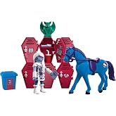 Playmobil | Monster High | Monster High Abbey at the Lockers | School Hallway Scene with Abbey Bominable, Nightmare, Glow Book &amp; Lockers | for Fans Aged 5+ | 72146