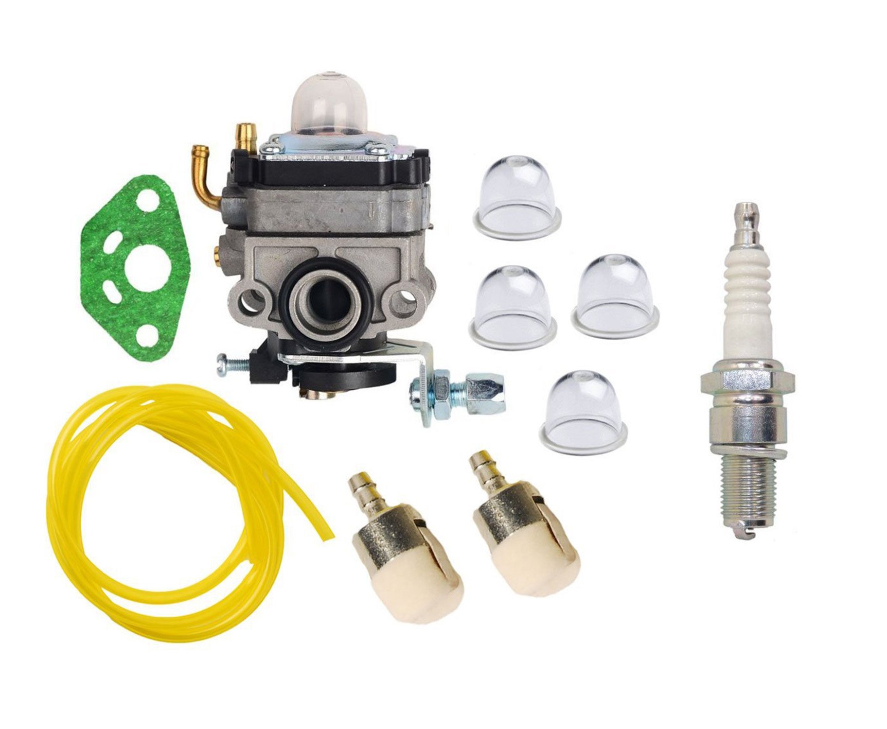 OxoxO Carburetor Carb Kit with Primer Blub Fuel Line Fuel Filter Compatible with GX25 GX25N GX25NT FG110 Compatible with 16100-Z0H-825