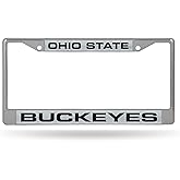 Rico Industries NCAA Ohio State Buckeyes Alternate Chrome Laser License Frame 12" x 6"