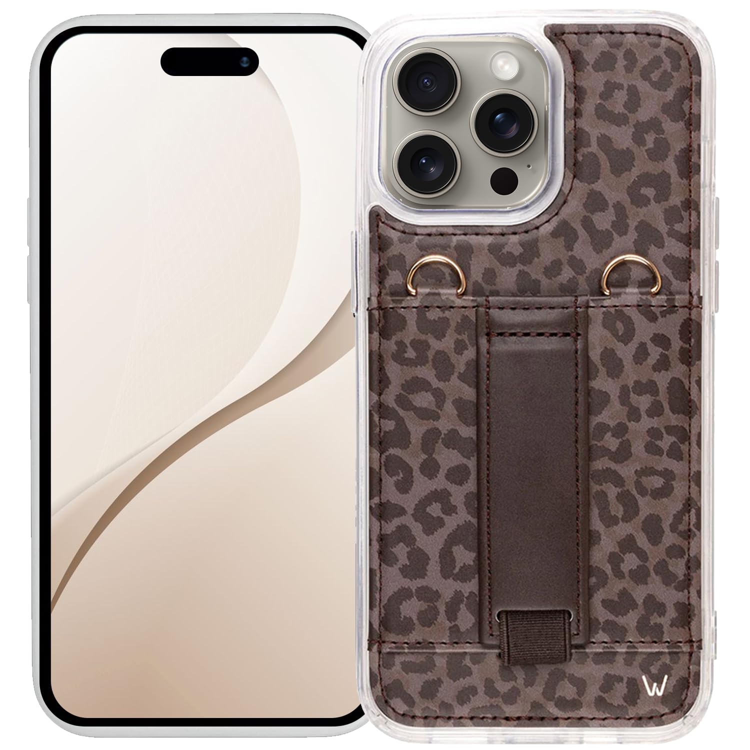 Walli Cases for iPhone 13 Pro Case Wallet, Bandolier Crossbody Phone Case Purse Card Holder, Holds up to 2 Cards - Cute, Trendy Phone Cover fits iPhone 13 Pro with Kickstand & Finger Strap