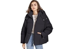 Gihuo Womens Puffer Jacket Winter Warm Coats Hooded Quilted Jackets with Removable Hood