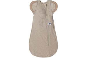 Nested Bean Zen One™ | Gently Weighted Swaddle | Babies 0-3M (7-13 Lbs) | Adapts for Arms in/Out | Prevents Startles | Aid Self-Soothing | 2-Way Zipper | TOG 1.0