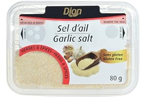 Dion Garlic Salt | Premium Seasoned Salt Blend | 80g Jar | Robust, Fragrant Garlic Flavour | Perfect for Steaks, Grilled Dish