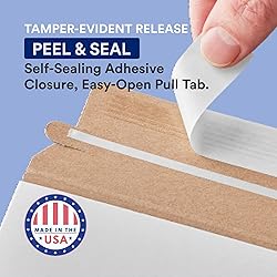 BOX USA StayFlat Mailer, 13"L x 18"W, Pack of 100