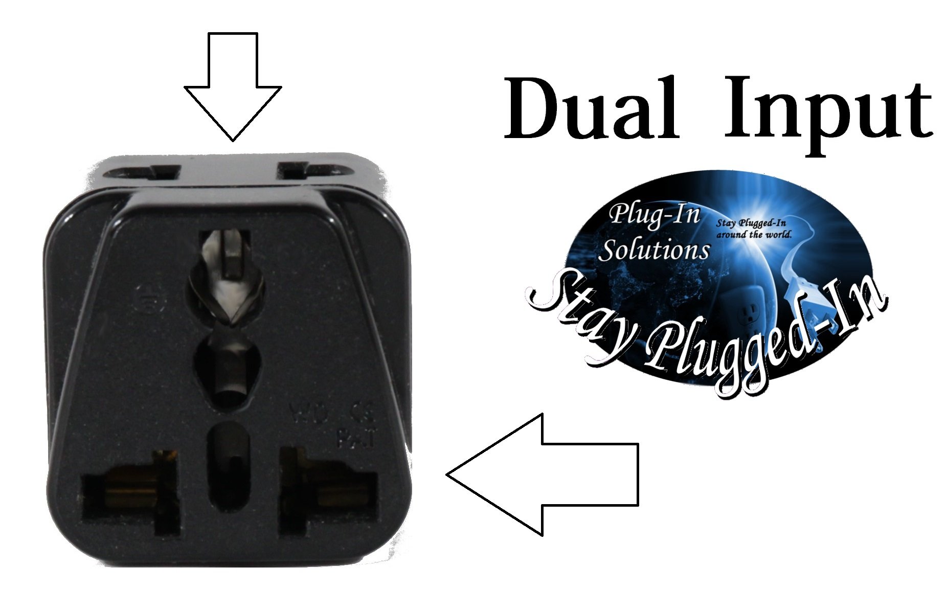 US to Argentina Travel Adapter Plug for USA/Universal to South America Type I & E (C/F) AC Power Plugs Pack of 2