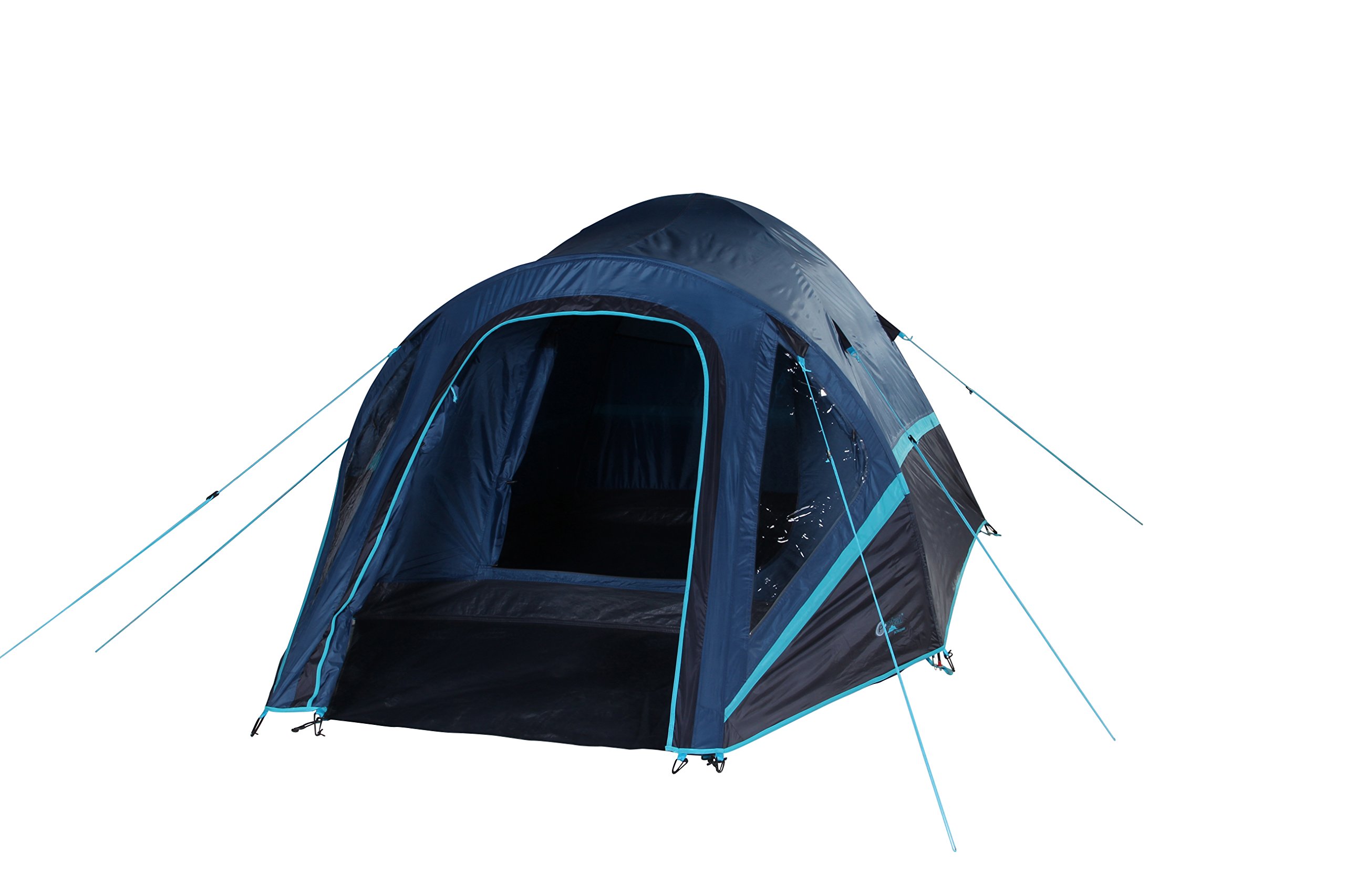 Portal Outdoor Blue Active Range Tents - Large Porch, Fibreglass Poles and Sewn-in Groundsheet, Sleeps up to 4 People, Includes Free Storage Bag. PT-TN-ARONA3