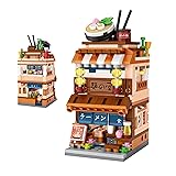 AXSDXA Japanese Street View Ramen Shop, 412PCS Mini