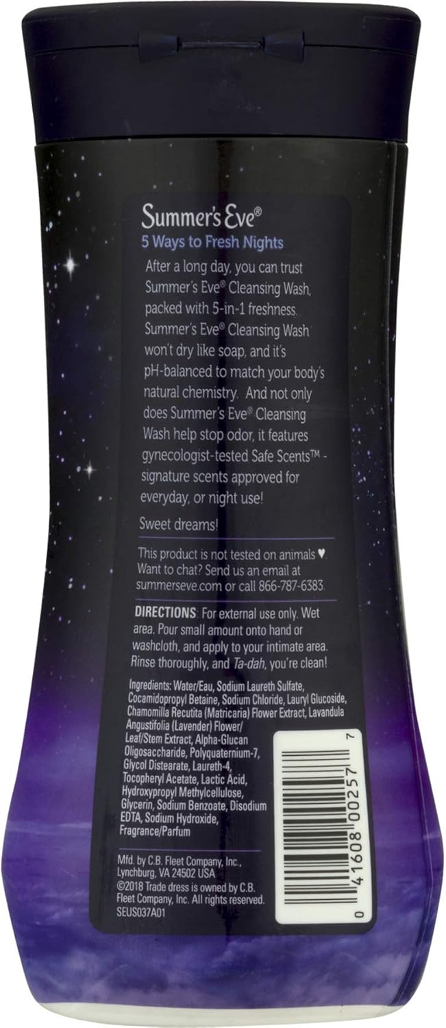 Summer's Eve Cleansing Wash | Lavender | 12 Ounce | Pack of 1 | pH-Balanced, Dermatologist & Gynecologist Tested: Health & Personal Care