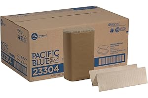 Pacific Blue Basic Recycled Multifold Paper Towels (Previously branded Envision) by GP PRO (Georgia-Pacific), Brown, 23304, 250 Towels Per Pack, 16 Packs Per Case