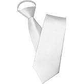 JEMYGINS 3.15“Solid Color Pre-tied Adjustable Necktie for Business and Wedding