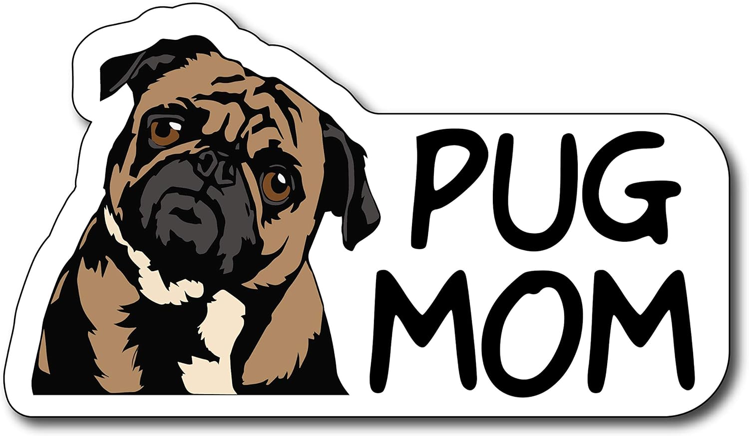 Pug mom decal Clearance