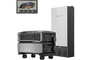 EF ECOFLOW DELTA Pro Ultra with Smart Home Panel 2 and Monitor, 6144Wh Power Station, 120/240V 7200W AC Output, Lifepo4 Home Battery Backup Expandable to 90kWh, Solar Generator for Home Use, RV