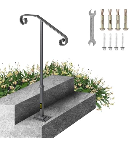 Step File For Rails Stair Rails And Handrails Yahpetes Hand Rails 1-2 Steps Porch Handrails ...