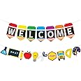 KatchOn, Welcome Banner for Back To School Decorations - Large, 10 Feet, No DIY | Back To School Banner for Back To School Party Decorations | Back To School Backdrop, First Day of School Decorations