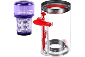 BYOFI Upgraded Dust Bin Replacement Compatible With Dyson V11 V15 SV14 SV15 SV22 Vacuum Cleaner,1 Canister Bin for Part no.970050-01 and Part no.965443-01 with 1 HEPA Filter
