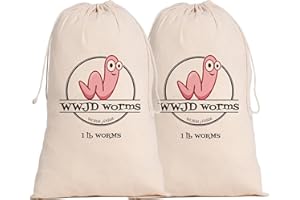 WWJD Red Wigglers - 2lb (2000 Count) Composting Worms for Fishing, Garden, Farm Soil and Worm Bin