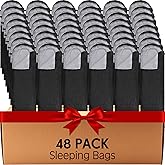 Macarrie 48 Pcs Winter Sleeping Bags Bulk for Adults Homeless 4 Season Warm Cold Weather Sleeping Bags with Compression Sack Lightweight Portable Waterproof for Donation Hiking Outdoor