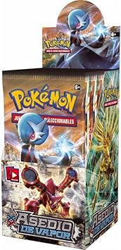Pokemon Caja con 18 sobres Pokemon Especiales ASEDIO VAPOR!!: Amazon.es: Juguetes y juegos