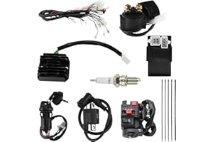 PRO BAT ATV Electric AC Wiring Harness Kit with Full Copper Wire for Lifan Loncin Zongshen YX 150CC 200CC 250CC 300CC Engine Go Kart ATV Pit Dirt Quad Bike, Black