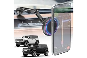 CloudValley Phone Mount for Ford Bronco 2021 2022 2023 2024 2025 2/4 Door, Strong Hold for MagSafe Compatible iPhone 17 16 15 14 13 12 Series, Adjustable 360°/180°, Easy Installation, Aluminum Alloy