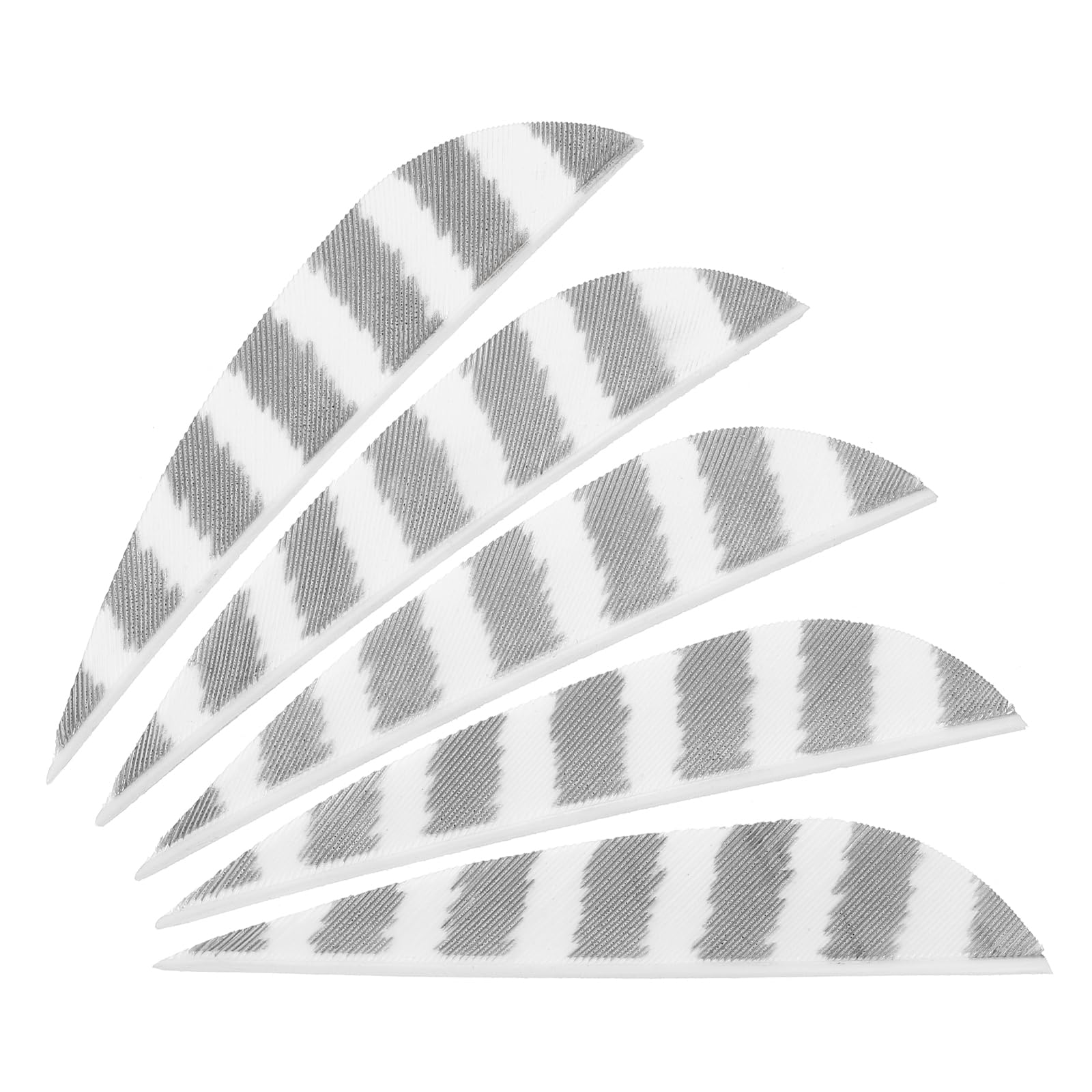 PATIKIL Shield Cut Vanes, 20 Pack 3 Inch Arrow Fletch Turkey Feather Fletch Right Wing Fletching for DIY Target Shooting, White