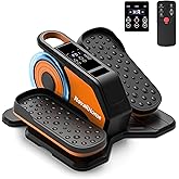 Under Desk Elliptical Machine, Quiet & Portable Electric Machine Seated Pedal Exerciser with Remote Control, Low-Impact Electric Leg Workout Machine with 12 Level Speeds Adjustable for Home Office