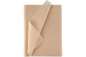 CHRORINE 60 Sheets Kraft Tissue Paper Bulk Brown Wrapping Paper Art Paper Crafts for DIY Project Birthday Holiday Crafts Deco