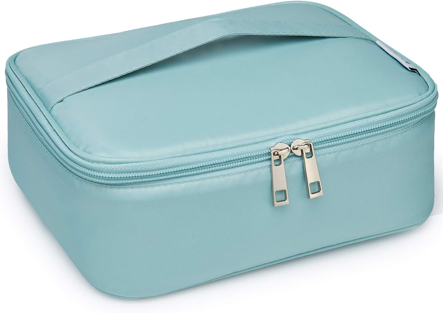 Travel Makeup Bag Large Cosmetic Bag Make up Case Organizer for Women and Girls (Sky Blue)