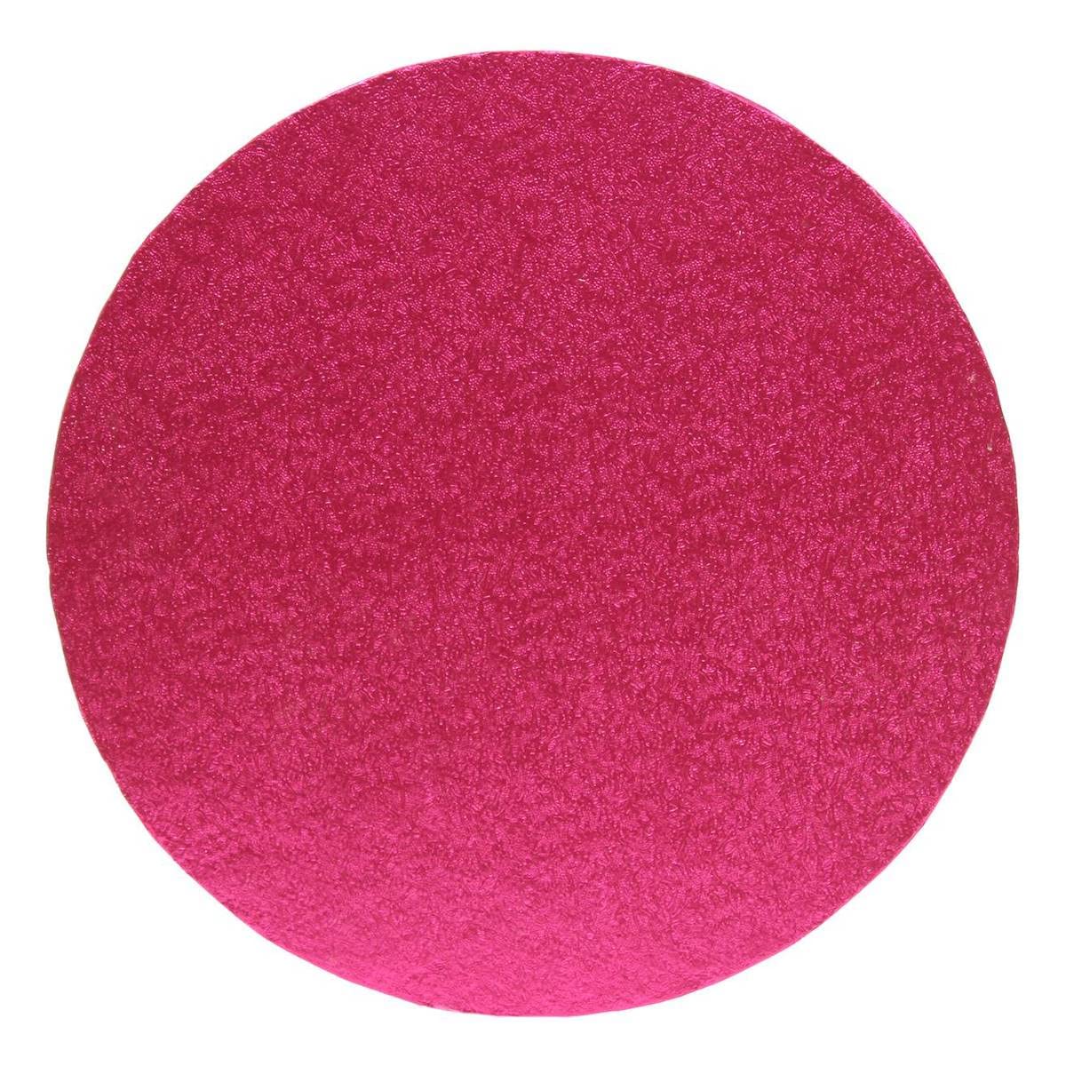 LGT Round Coloured Cake Drums and White Box + Lid. 12mm Thick. Different Sizes and Colours. Ideal for Parties, Weddings and Other Events. (14" Cerise)