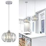XSDeTu Modern Chrome Pendant Light Fixtures, Mini