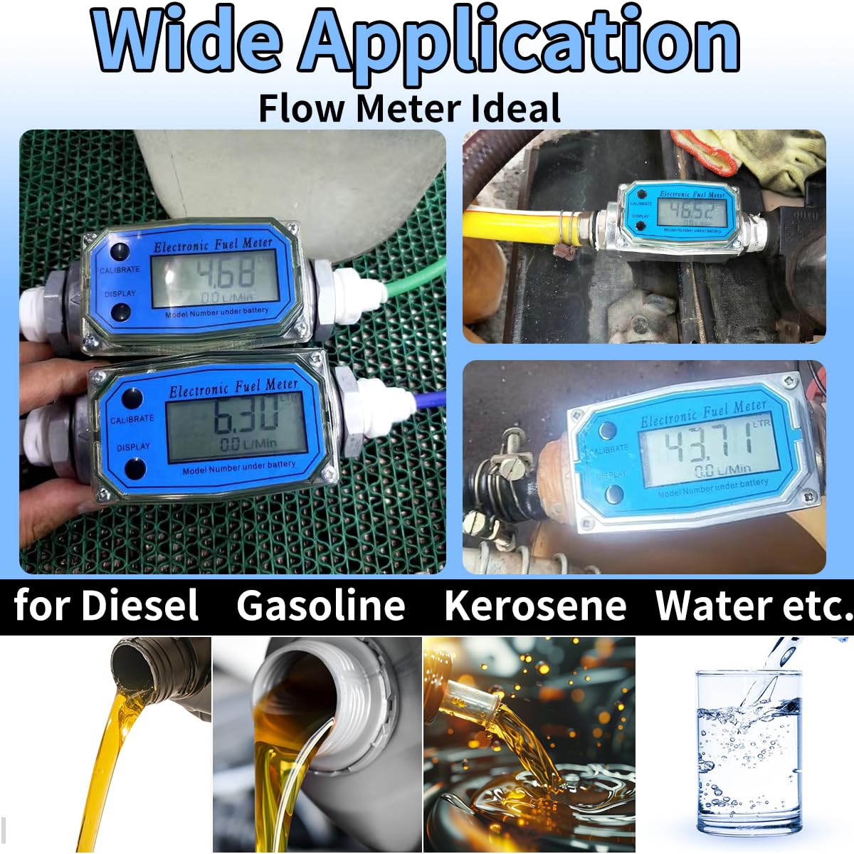 Mua 1 Inch Digital Turbine Fuel Flow Meter NPT Thread Flowmeter ...
