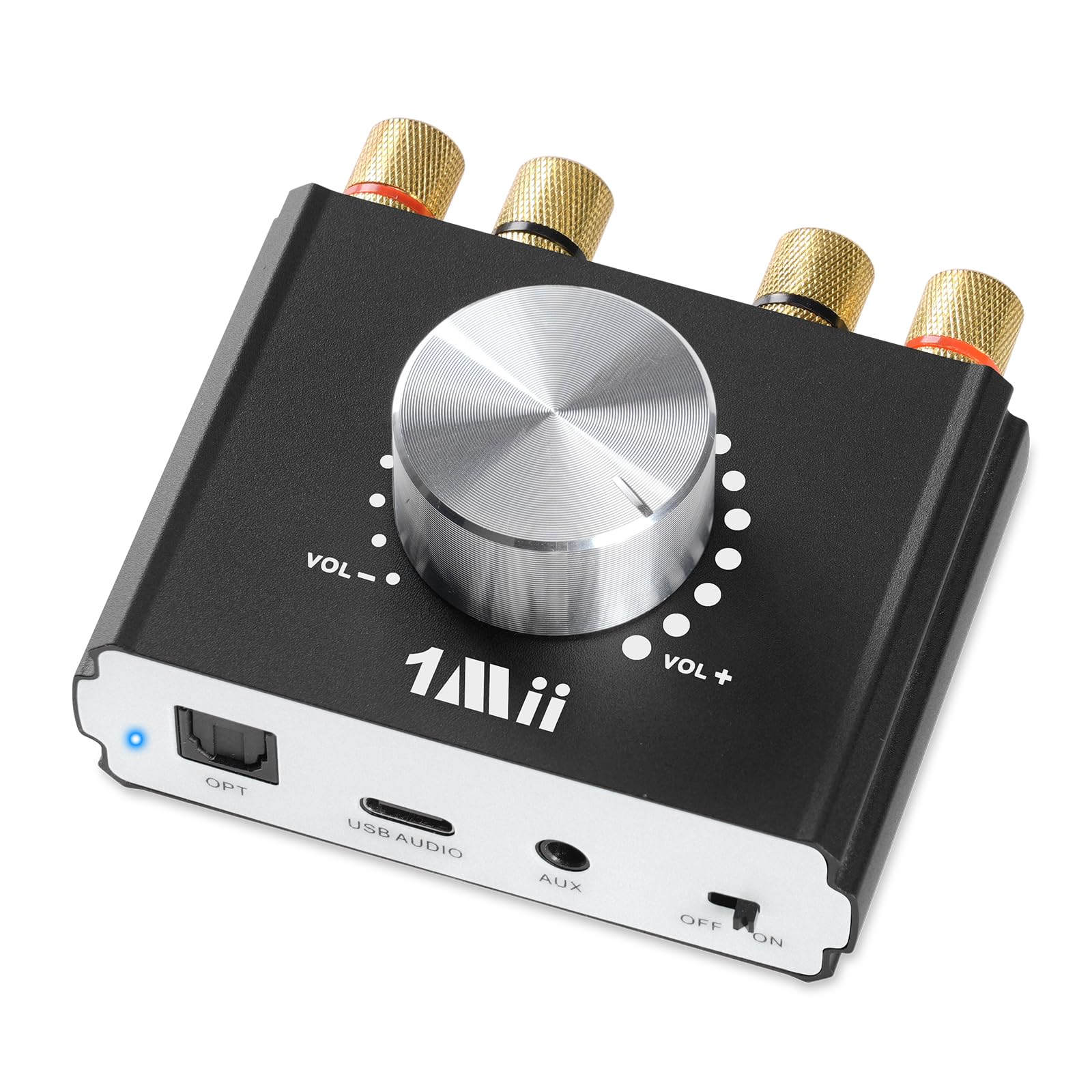 Photo 1 of 1Mii Mini Bluetooth 5.4 Stereo Amplifier, 2 Channel 50W×2 Hi-Fi Digital Amp for Home Audio, USB/AUX/Optical Input, Wireless Audio Receiver for Bookshelf/Desktop/TV/PC Speakers, 24V Power Supply