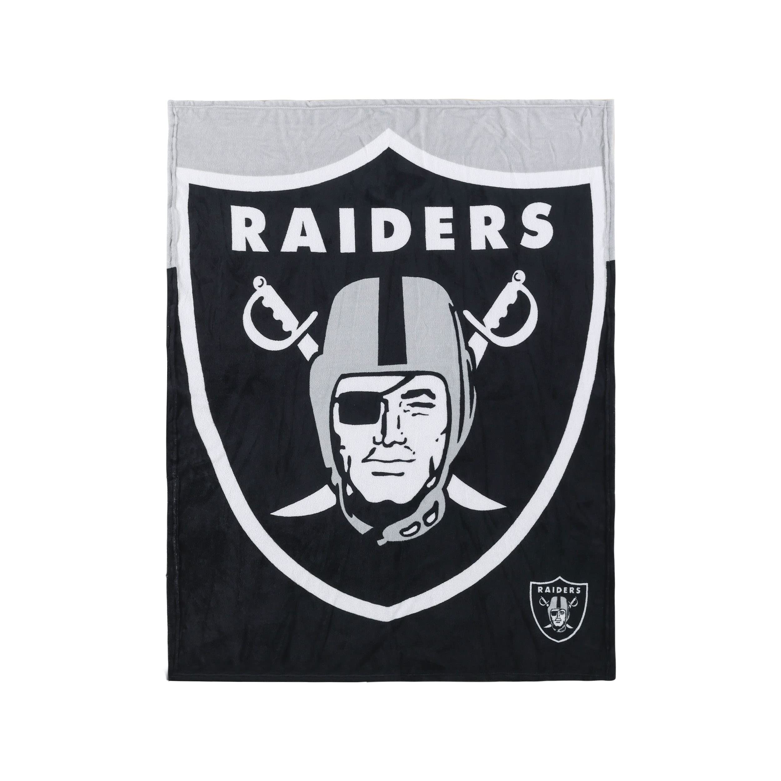 FOCO Las Vegas Raiders NFL Supreme Slumber Plush Throw Decke - Stück