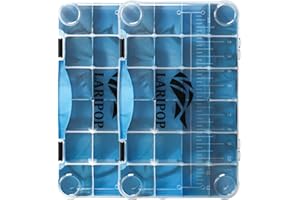LARIPOP 3700 Tackle Box, Plastic Tackle Trays, Transparent Fishing Tackle Box Organizer with Removable Dividers,2 Packs Lure Boxes Terminal Tackle Storage,Lure Box and Parts Storage