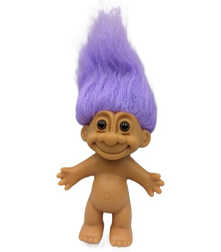 Generic Troll Doll Black Hair Vintage Retro 5 inches OOAK Custom