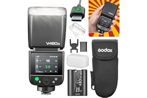 Godox V480 S V480S Camera Flash for Sony, GN50 650 Flashes(1/1), Intuitive Touchscreen & Buttons, 1.7s Recycle/2.4G 1/8000S H