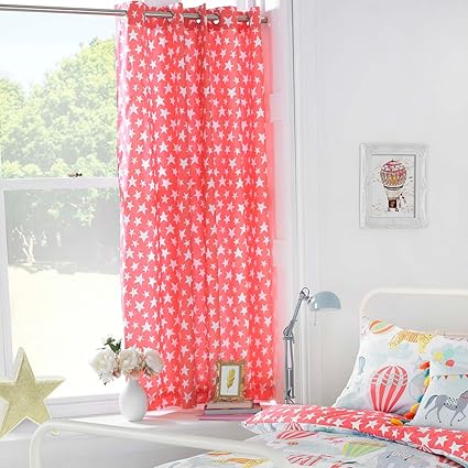 Riva Paoletti Kids Vintage Circus Ringtop Eyelet Curtains Pair