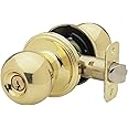 Copper Creek BK2040PB Ball Door Knob, Keyed Entry Function, 1 Pack, in Polished Brass