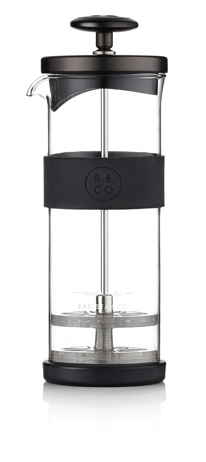 Barista and Co Milk Frother with Silicone GripGunmetal, acrylic