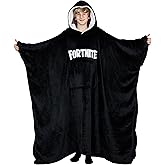 Fortnite Blanket Hoodie Gifts for Boys Teens, Oversized Fleece Pullover with Sherpa-Lined Hood, Wearable Blanket for Gamers