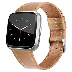 BOTNUW Leather Bands Compatible with Fitbit Versa 2