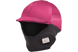 Harrison Howard Equestrian Helmet Cover with Fleece Neck Winter Riding Helmet Cover