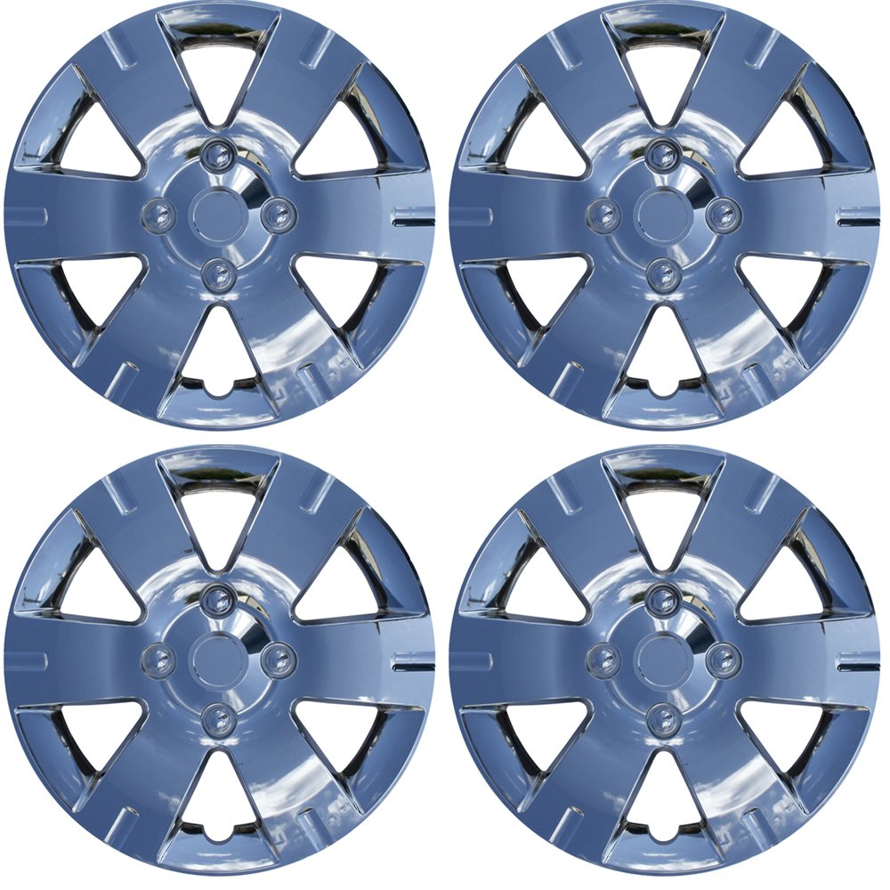 OxGord Hubcaps for 15 inch Standard Steel Wheels (Pack of 4) Wheel Covers Snap On, Chrome